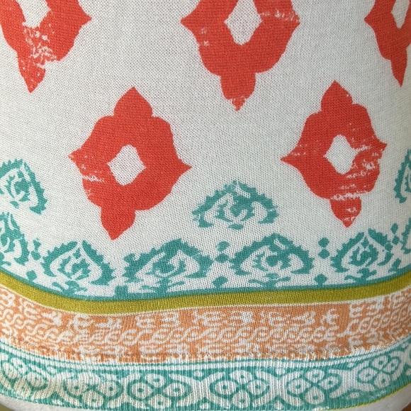 Anthropologie Moth Karnali Ikat Geometric 3/4 Sleeve Cotton Crop Cardigan - S - Picture 12 of 12